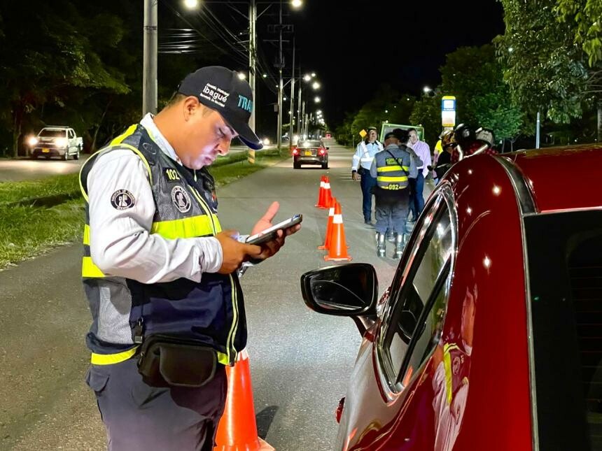 Agentes de tránsito seguirán instalando puestos de control 24 horas en Ibagué