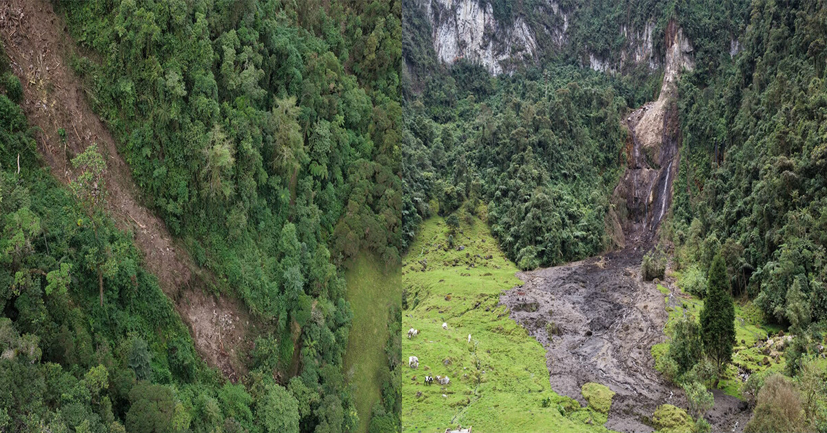Deslizamientos bloquean el acceso a los termales El Rancho