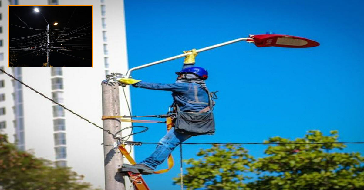 El proyecto contempla el reemplazo de luminarias de sodio por tecnología LED y labores de mantenimiento en distintos sectores