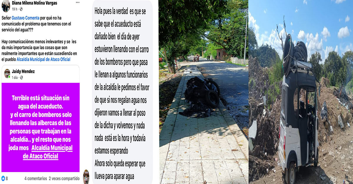 Ataco, sin agua e inundando de basuras. ¿Dónde está el alcalde?