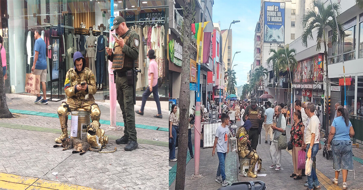 Denuncian maltrato a un gato y un ratón usados en espectáculos callejeros en Ibagué