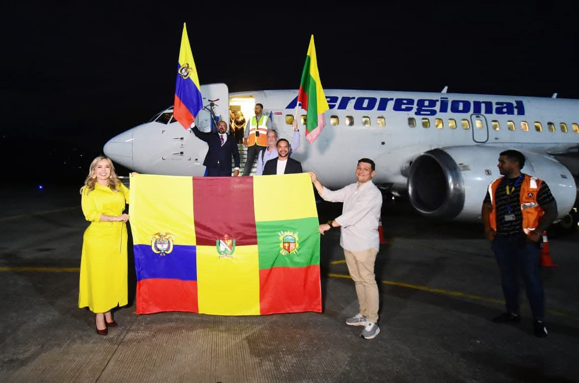 Primer vuelo internacional aterriza en Ibagué con delegación global