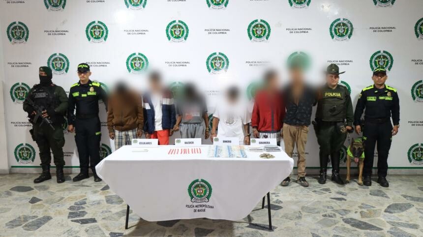 Capturados nueve integrantes de bandas criminales en Ibagué