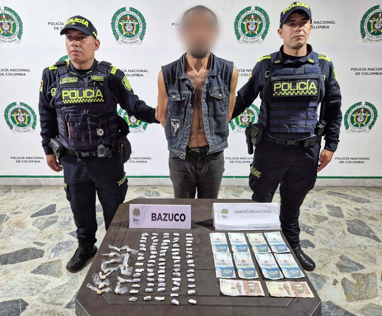 Capturan a presunto expendedor con 90 dosis de bazuco en Ibagué