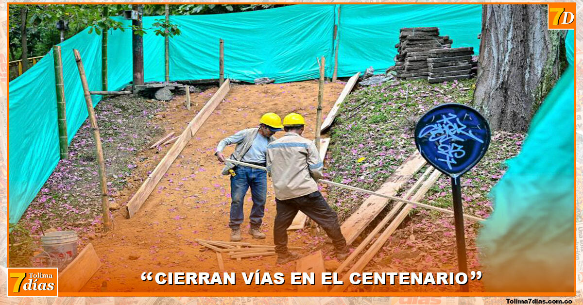Cierre temporal en Parque Centenario por trabajos viales | Tolima7dias ...