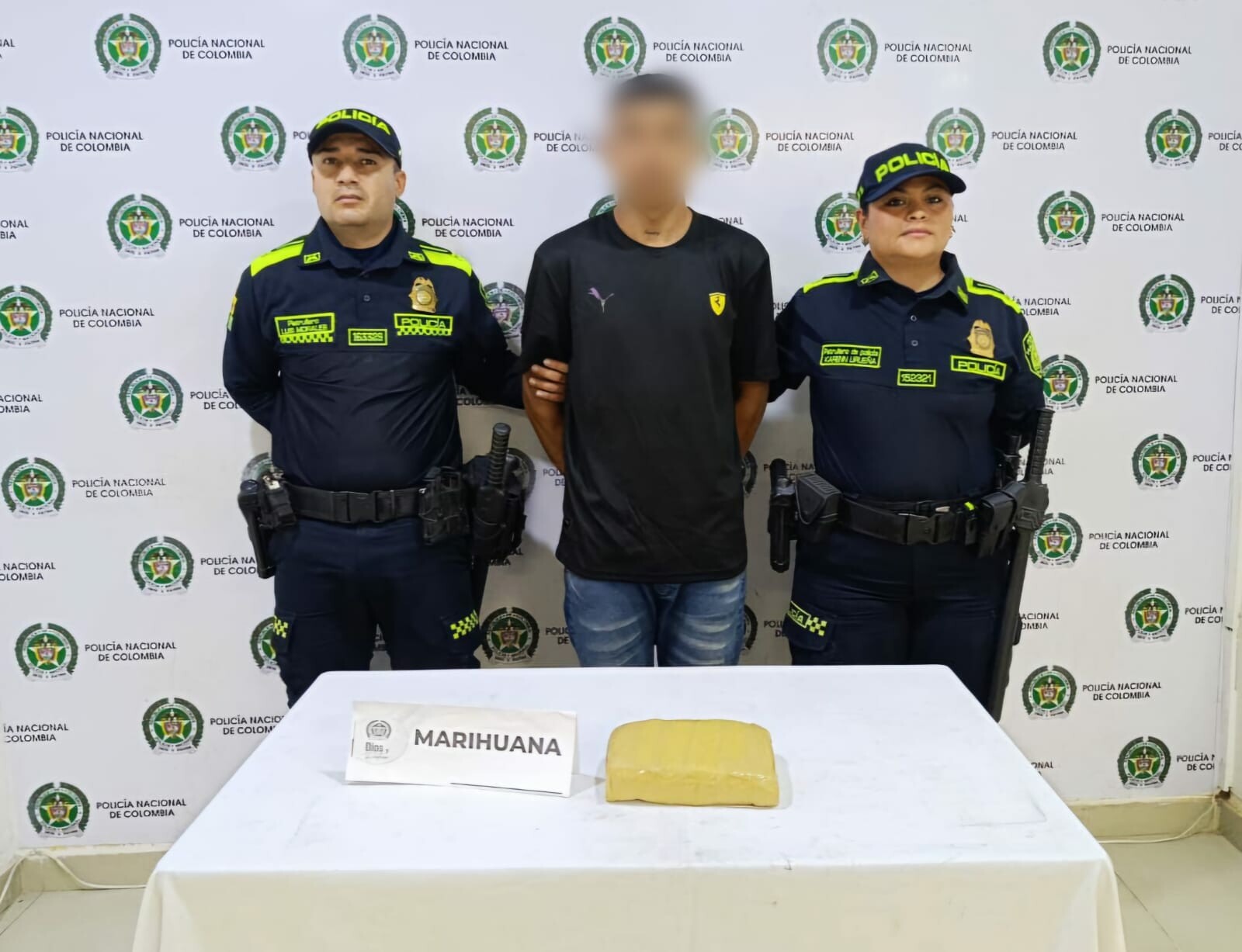 El detenido fue sorprendido en flagrancia durante un operativo de registro en el barrio La Ceiba Norte