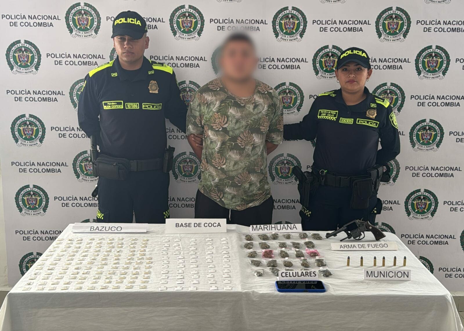 El sujeto fue capturado en flagrancia durante un operativo en el sector El Guadual