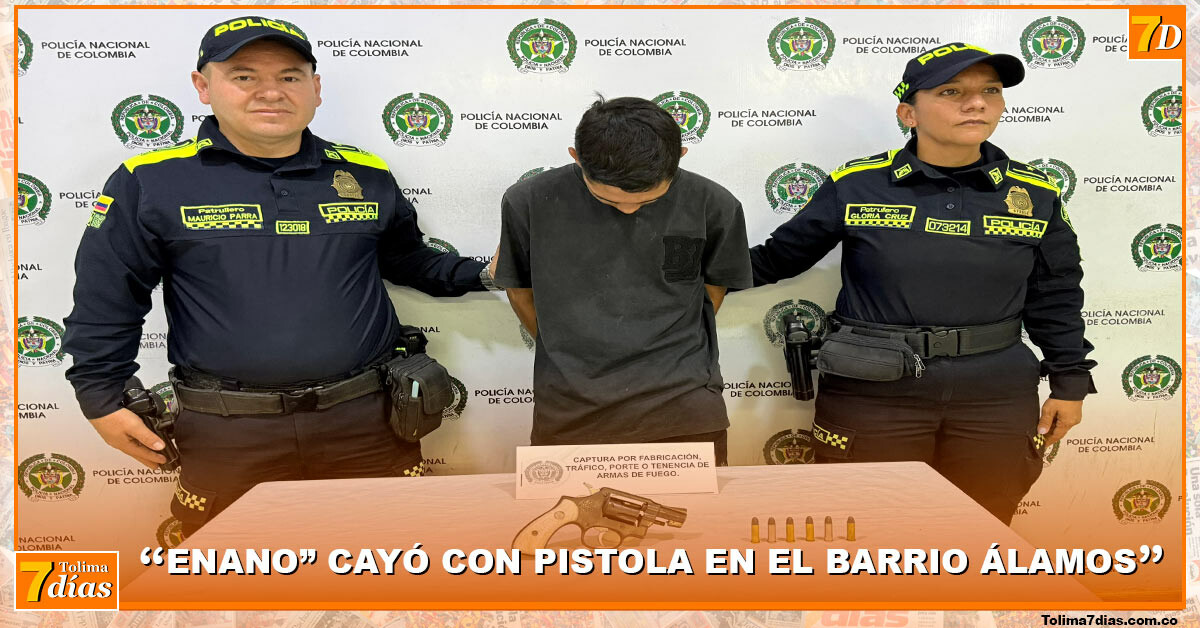 El joven, de 18 años, fue sorprendido con un arma calibre 38 sin ...