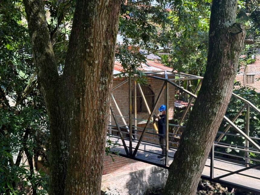 Estructura intervenida para restaurar la seguridad de tránsito entre ambos barrios en Ibagué