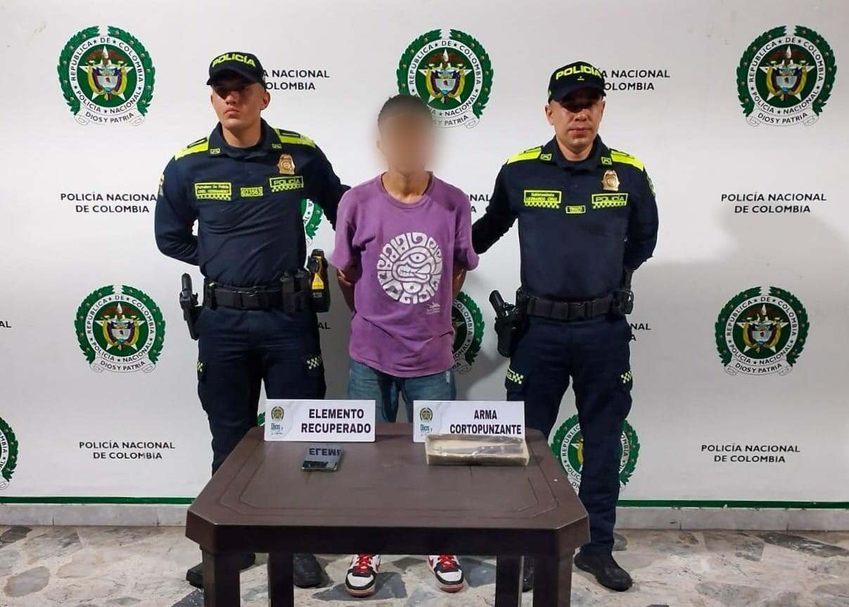 Hombre capturado tras robar celular a mujer en Combeima