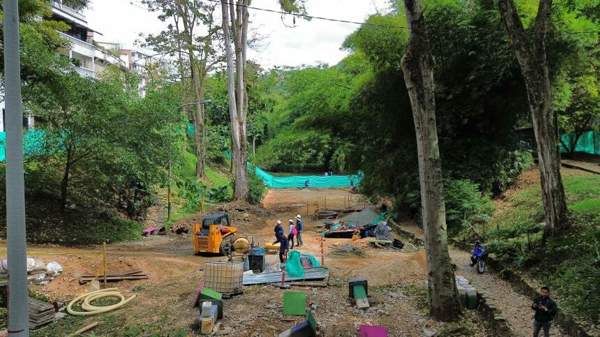 Obras en el Parque Centenario avanzan en tres zonas de intervención