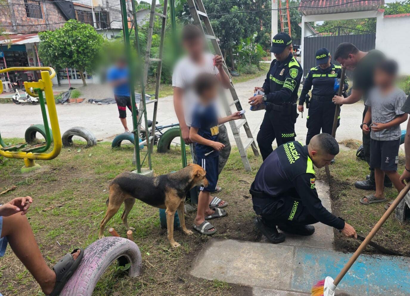 Parque del barrio Galán es intervenido tras jornada comunitaria