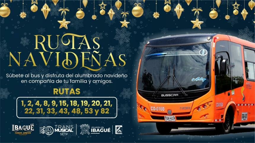 Rutas navideñas de busetas operarán hacia zonas iluminadas