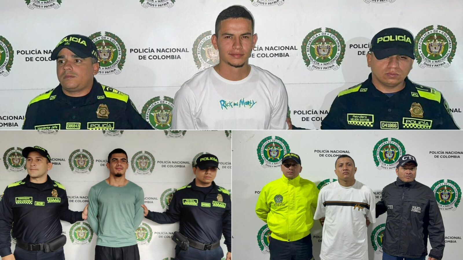 Policía captura a tres hombres vinculados a homicidios en Ibagué