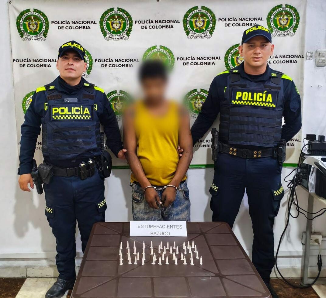 Capturan a hombre con dosis de bazuco en el corregimiento de Chicoral