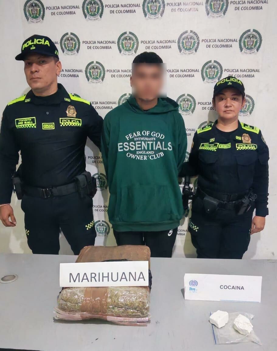 Joven capturado con más de cinco kilos de droga en el norte de Ibagué