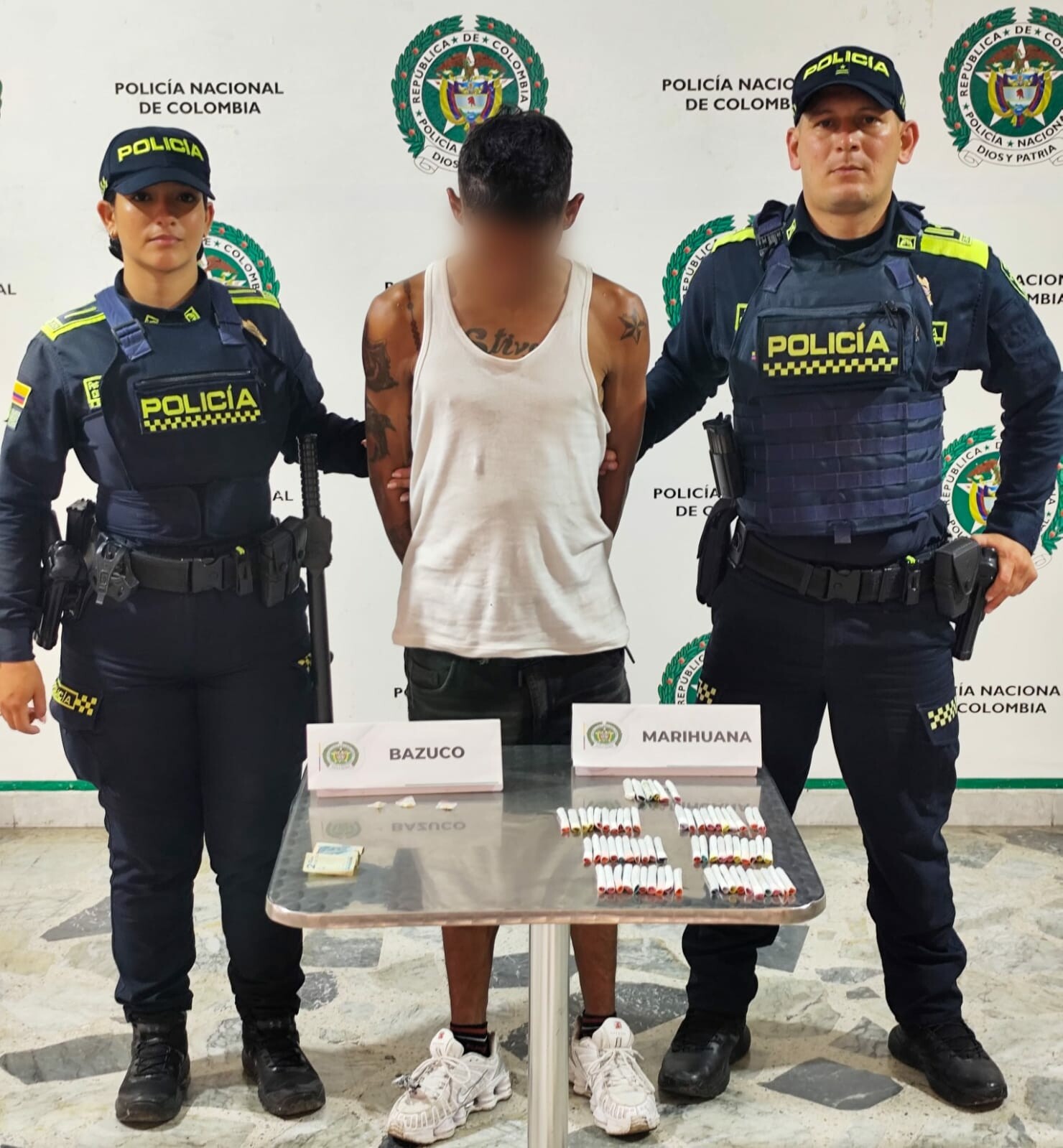 Capturan a hombre con marihuana y bazuco