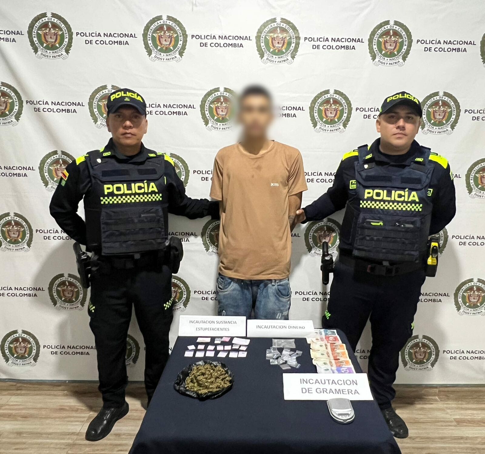 Joven es capturado con estupefacientes en zona céntrica de Carmen de Apicalá