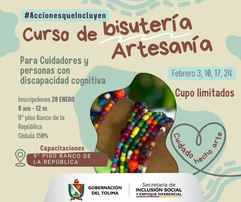 Curso gratuito abre cupos limitados para cuidadores y personas con discapacidad