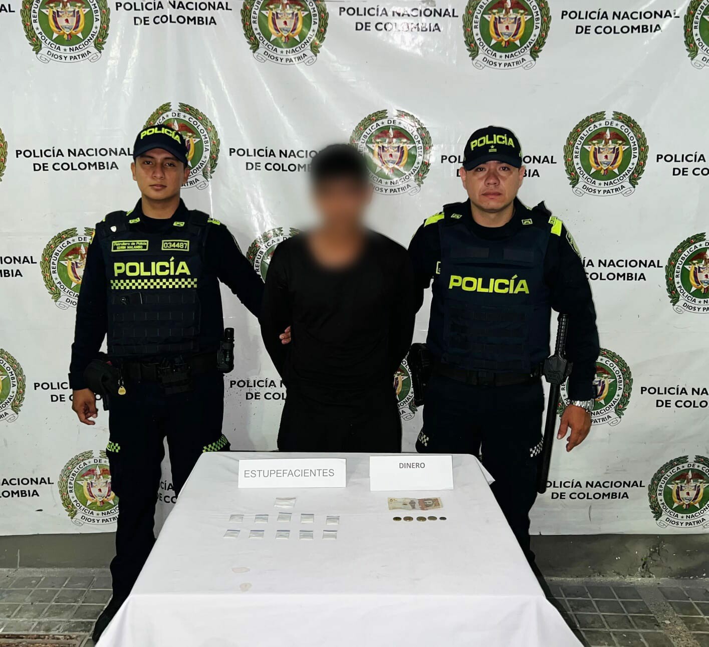 Joven capturado con presunta cocaína en pleno centro de Melgar