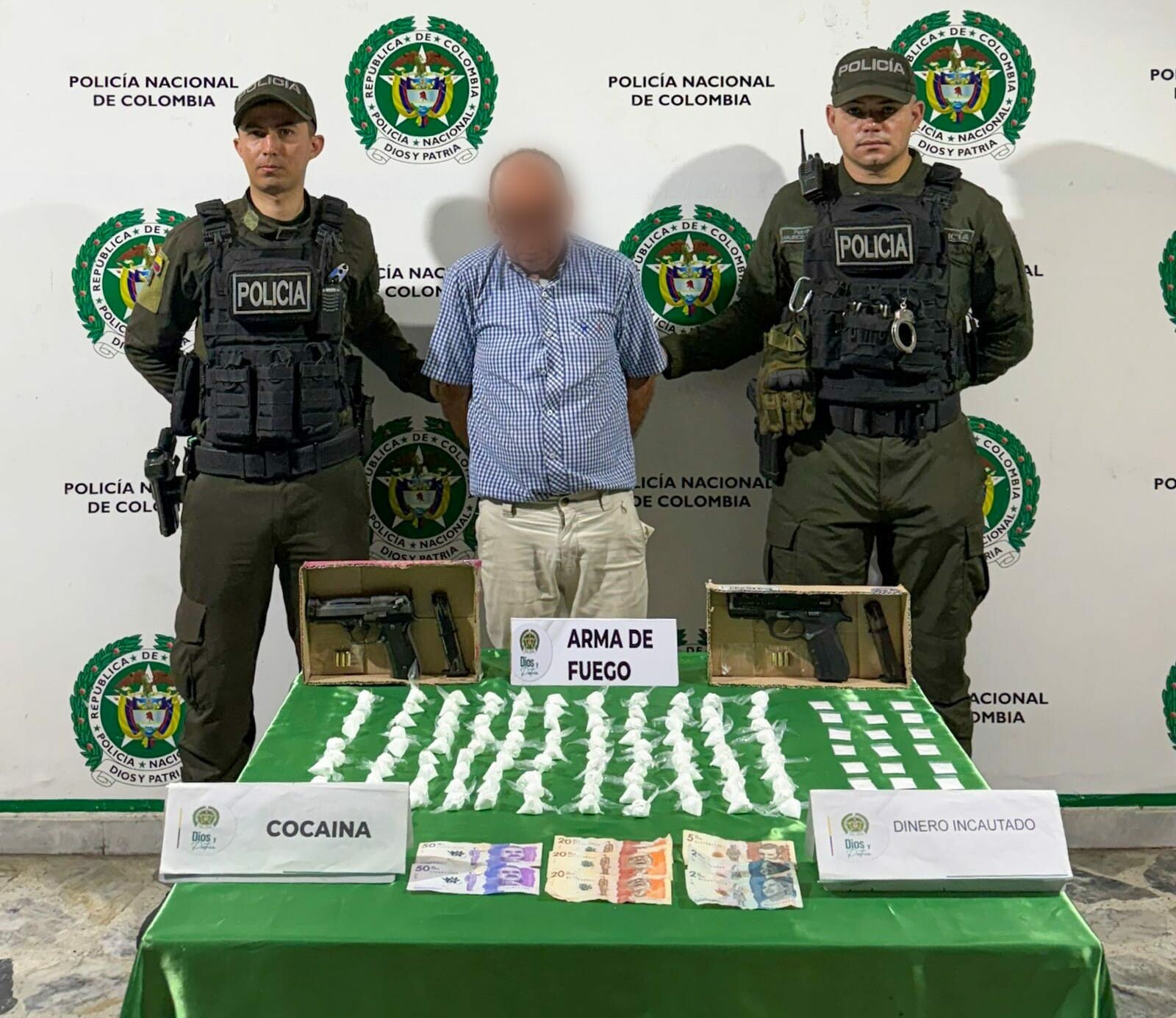 Capturan a “El Paisa” con cocaína y armas en bar de Ibagué