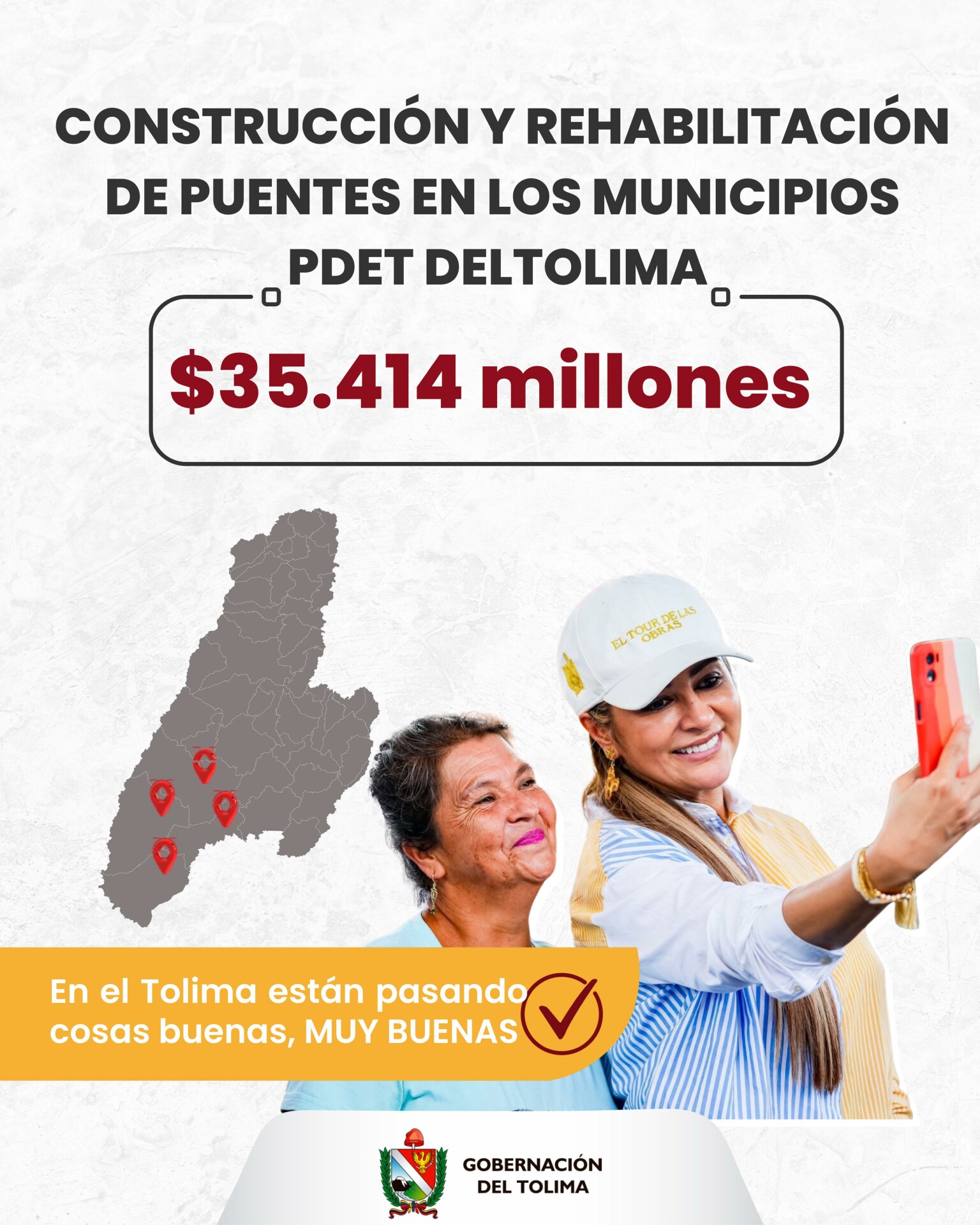 Millonaria licitación busca destrabar la movilidad rural en el sur del Tolima