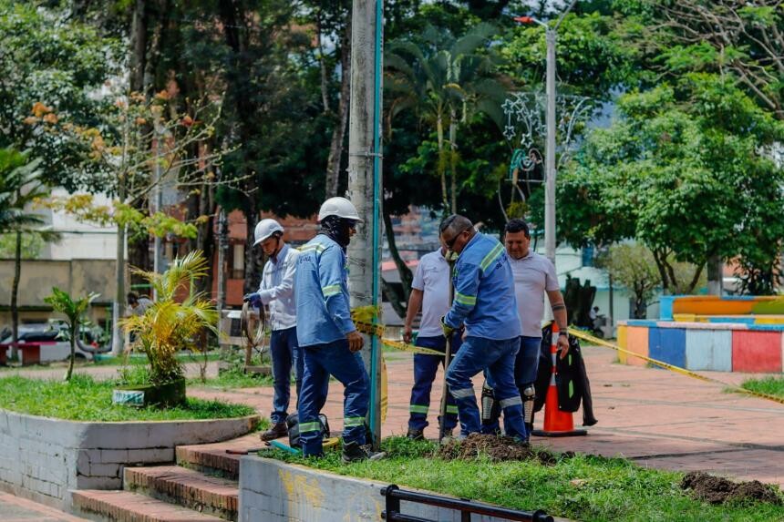 Vandalismo deja sin alumbrado el parque de Belén