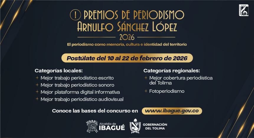 Ibagué y Tolima lanzan premios de periodismo regional
