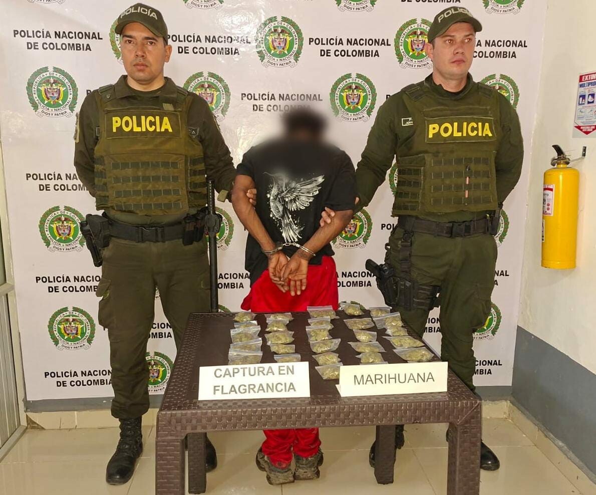 Detienen a hombre con 370 gramos de marihuana en Planadas