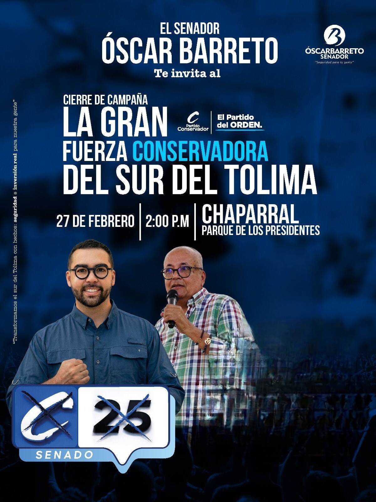 El barretismo demostrará que el sur del Tolima  es azul conservador