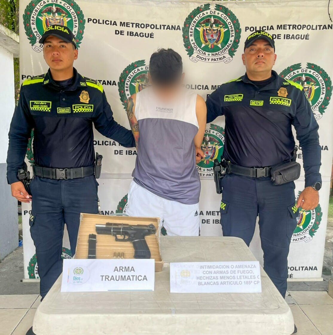 Capturan a joven por presuntas amenazas con arma traumática