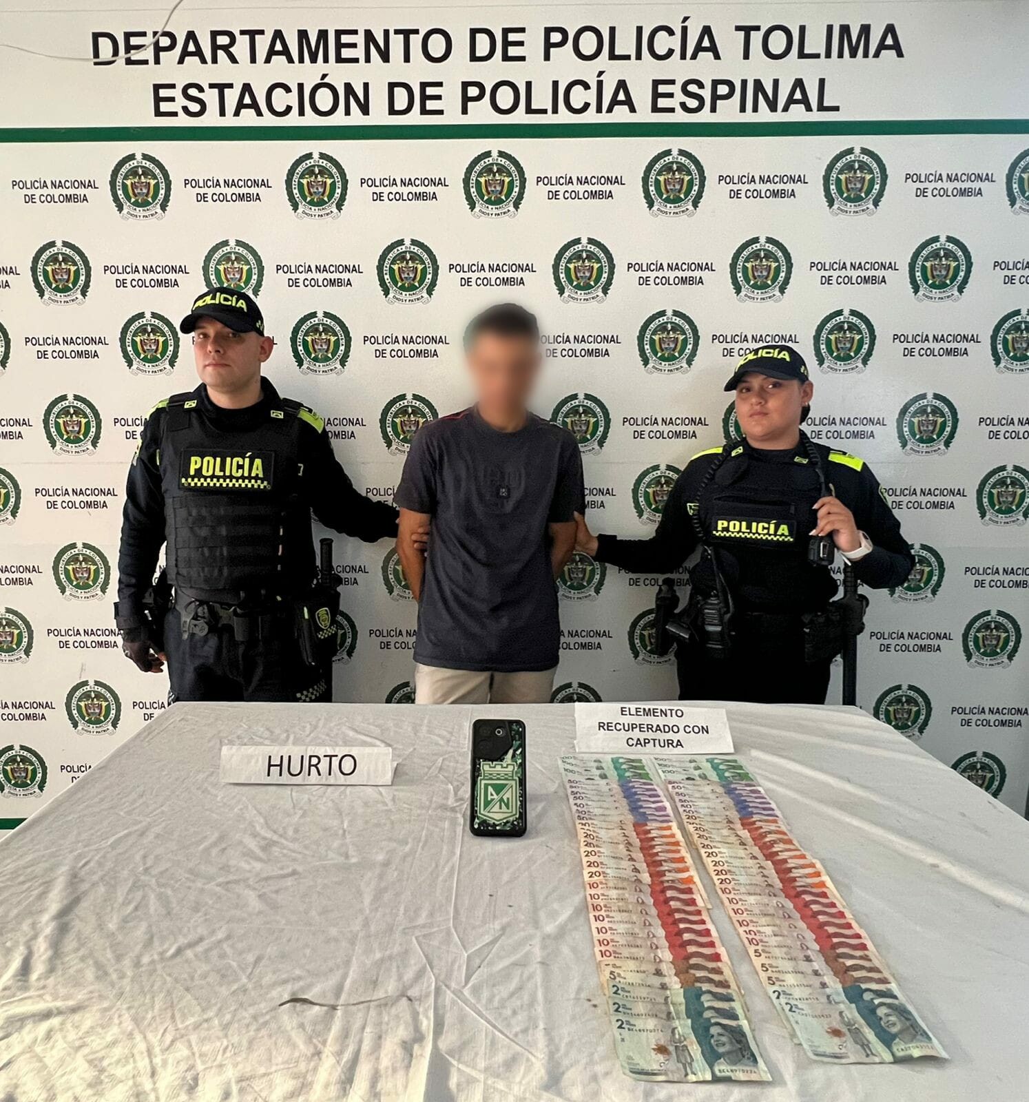 Asalto a plena tarde termina con captura en El Espinal