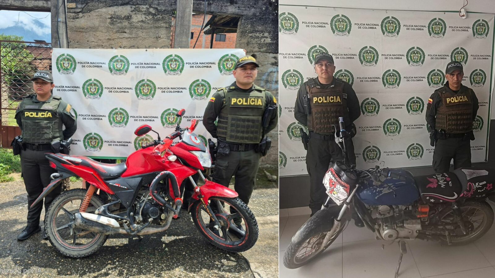 Recuperan dos motocicletas robadas en Líbano y San Antonio