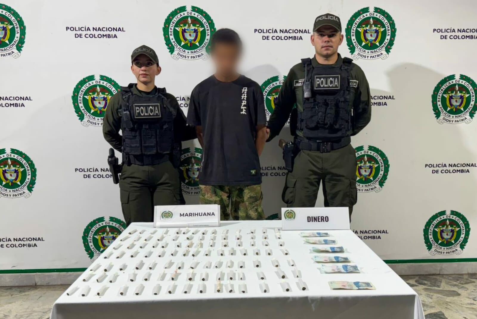 Detienen a joven con cargamento de Marihuna en Ibagué
