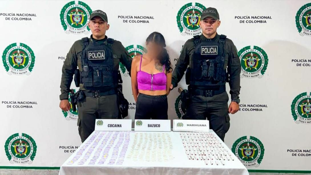 Capturan a ‘La Flaca’ con más de 300 dosis de droga