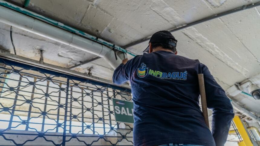 Intervienen zonas internas de la Plaza La 14 en Ibagué
