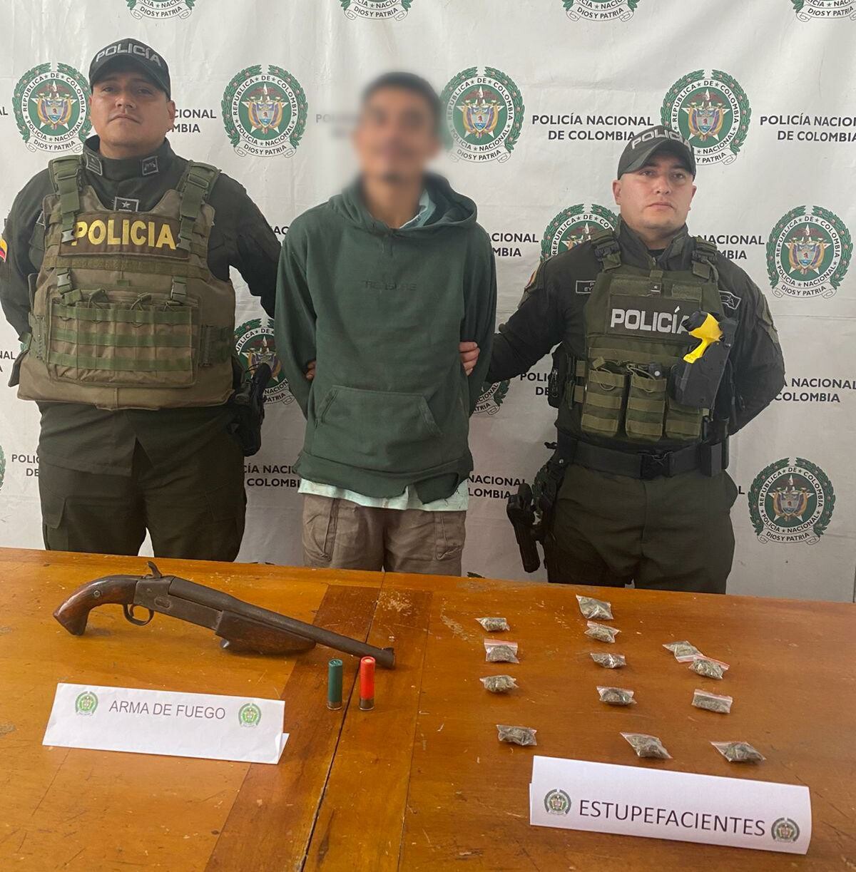 Capturan a alias “El Diablo” armado y con droga en Herveo
