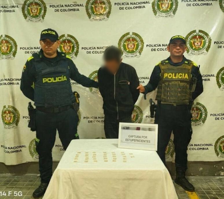 Extranjero detenido con 30 dosis de bazuco en madrugada de Melgar