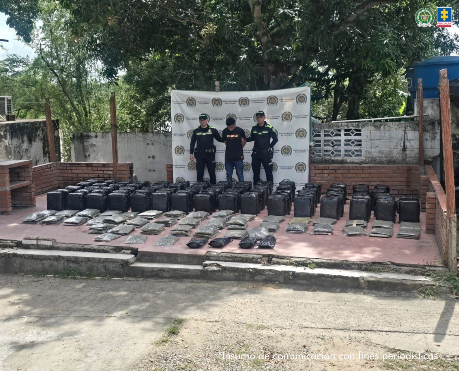 Persecución policial destapa cargamento de marihuana en Saldaña