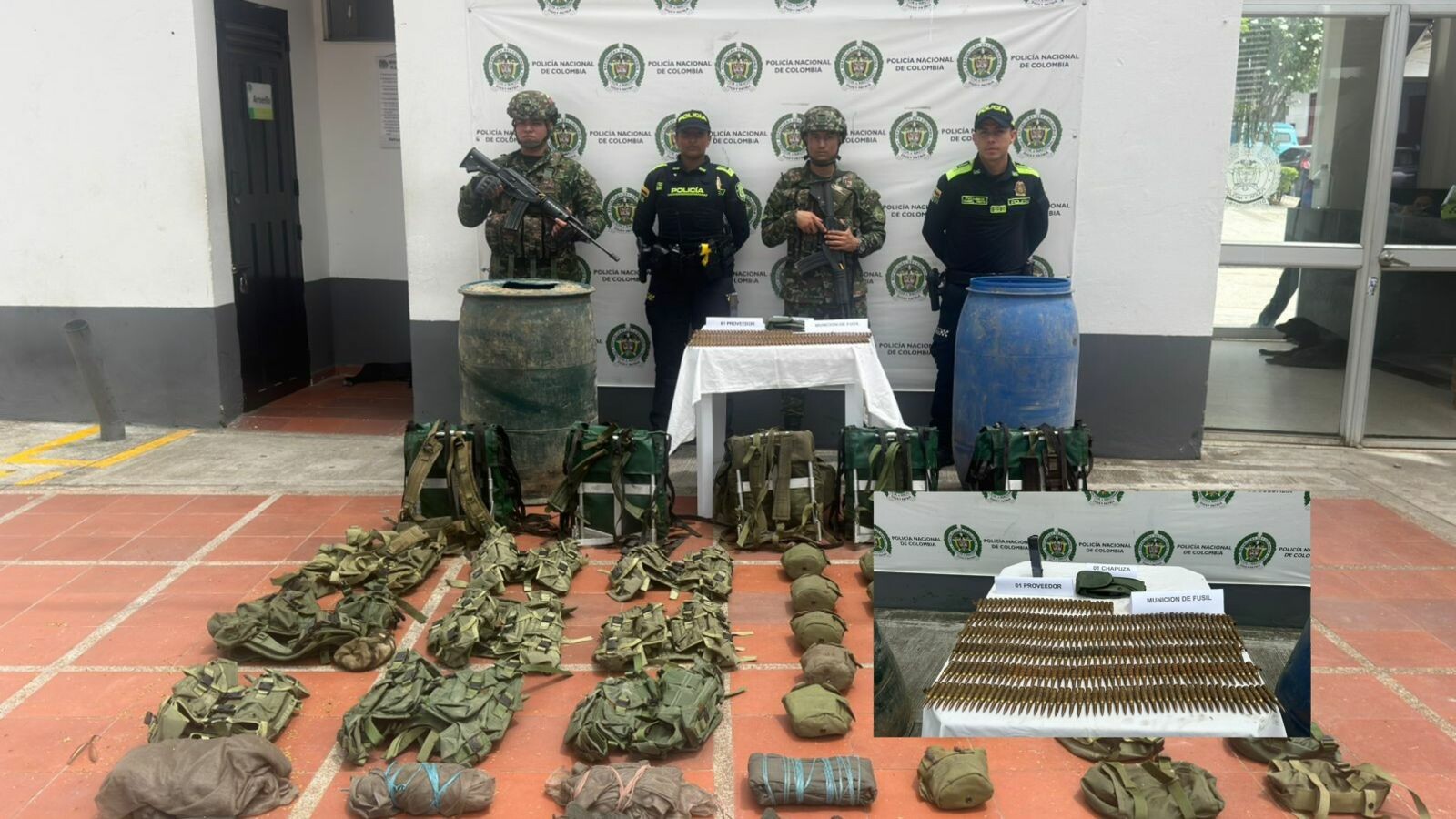 Arsenal oculto bajo tierra en Rovira queda al descubierto