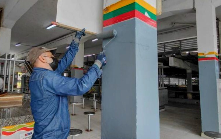 Mantenimiento en plazas de mercado de Ibagué avanza