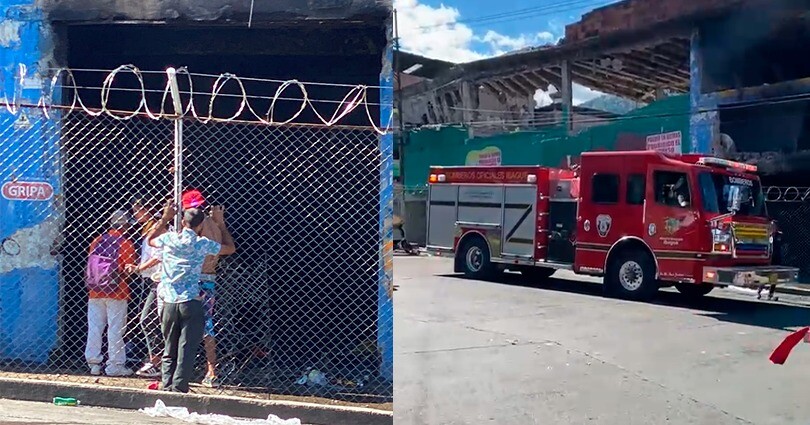 Incendio tras presunta riña alarma a comerciantes del centro de Ibagué