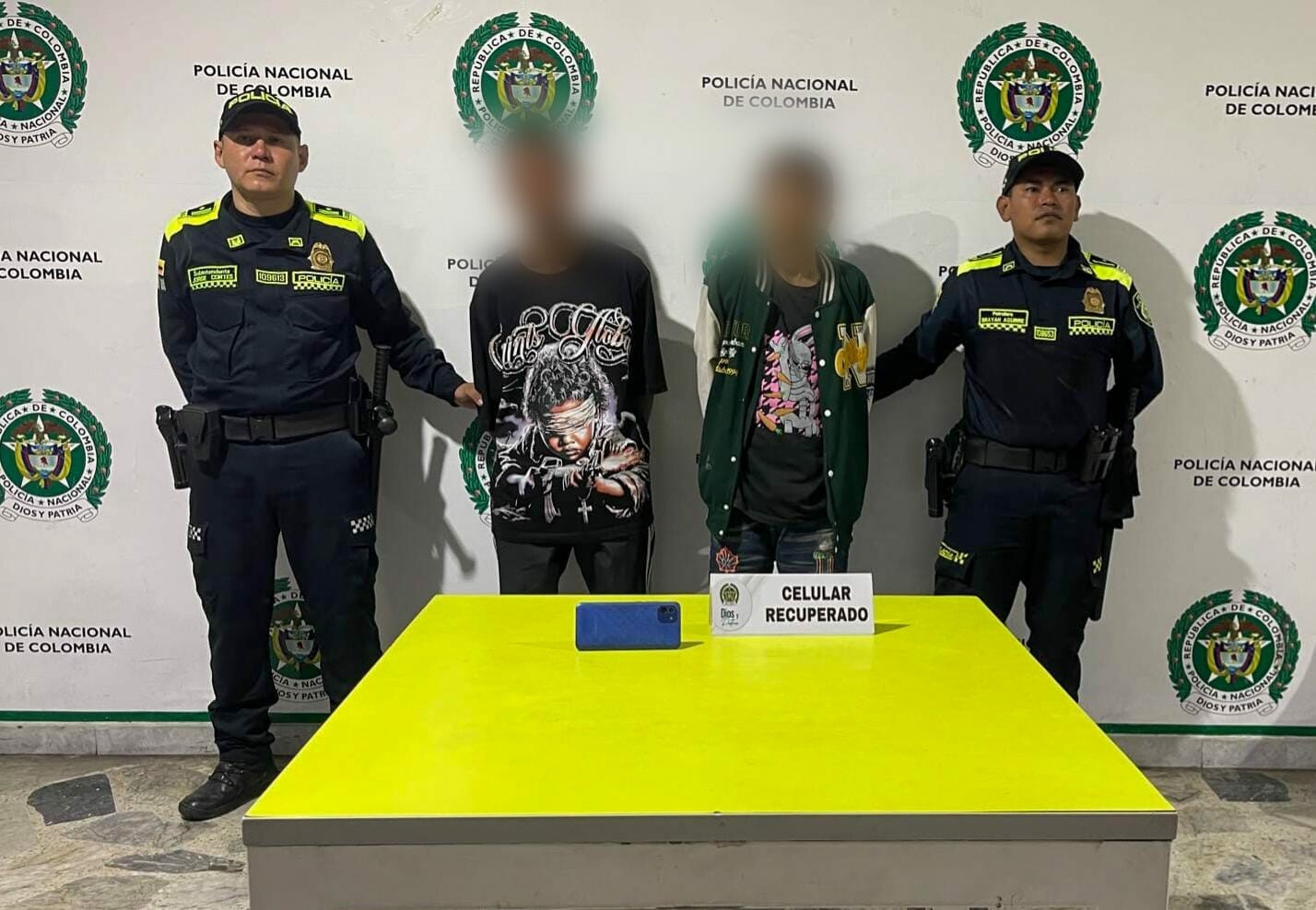 Capturan a dos señalados de asaltar a un adulto mayor en Ibagué.
