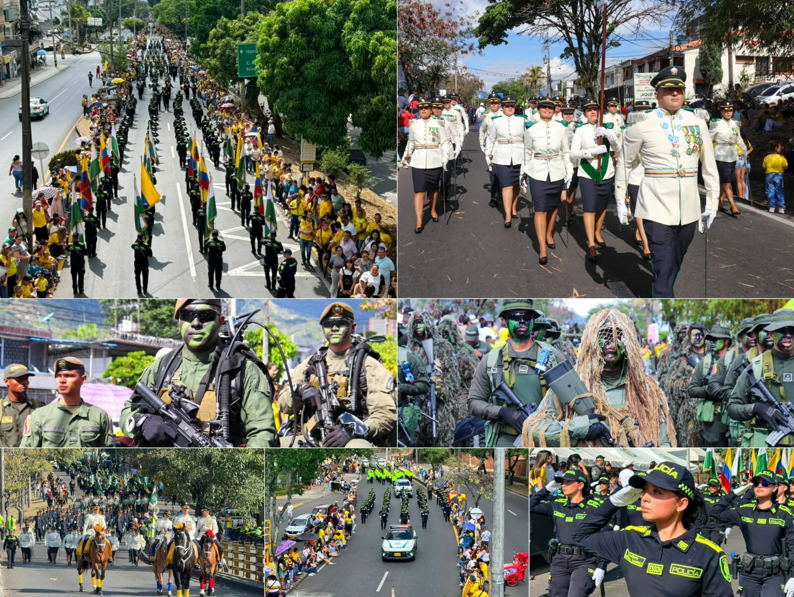 Más de mil policías desfilaron por la Quinta en el Día de la Independencia