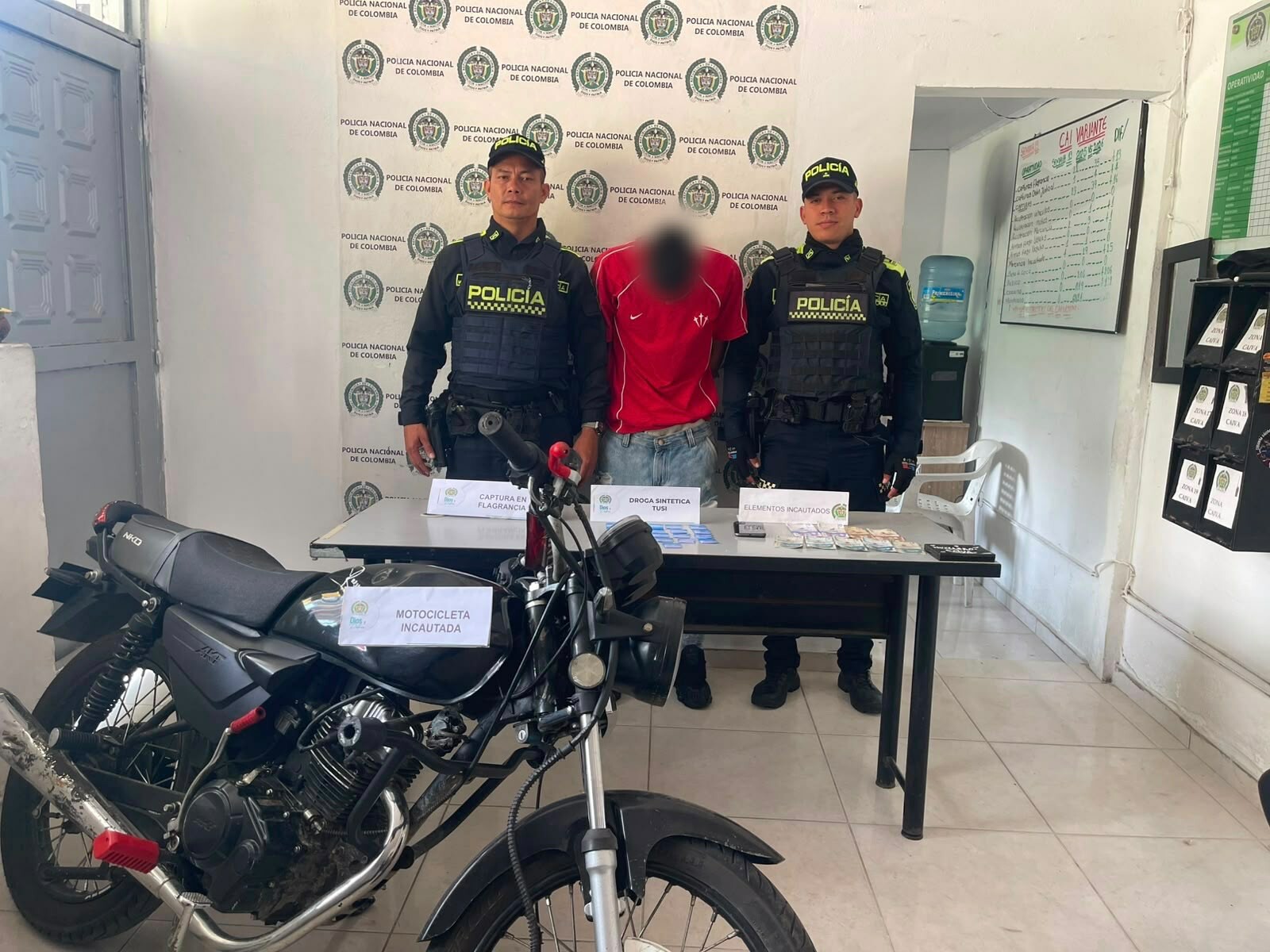 22 dosis de tussi terminan en manos de la justicia