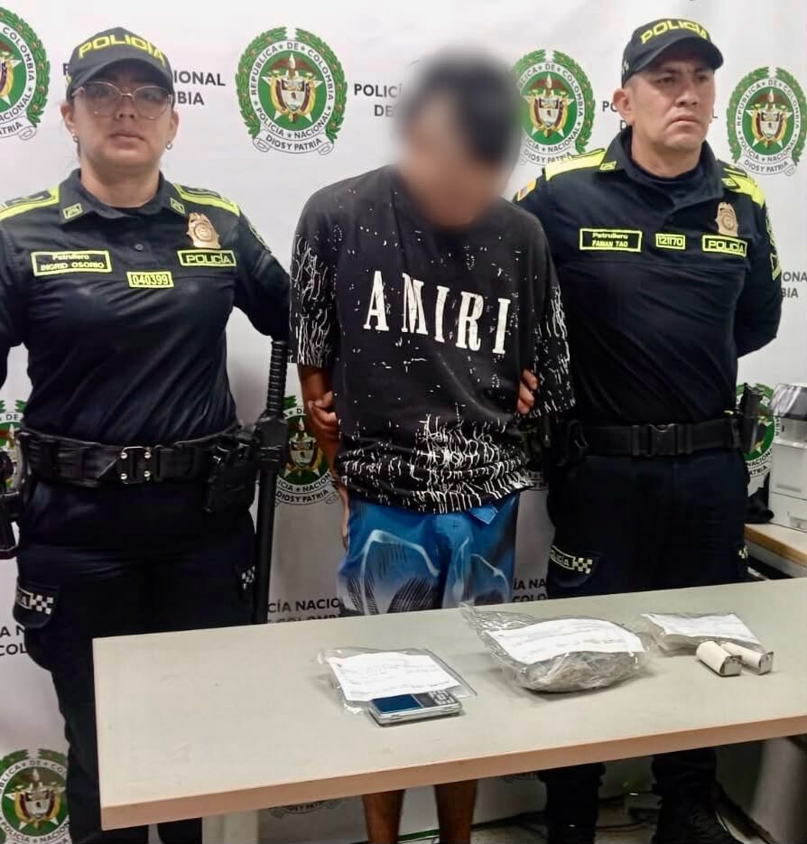 Capturan a un hombre con 300 gramos de marihuana en La Gaviota