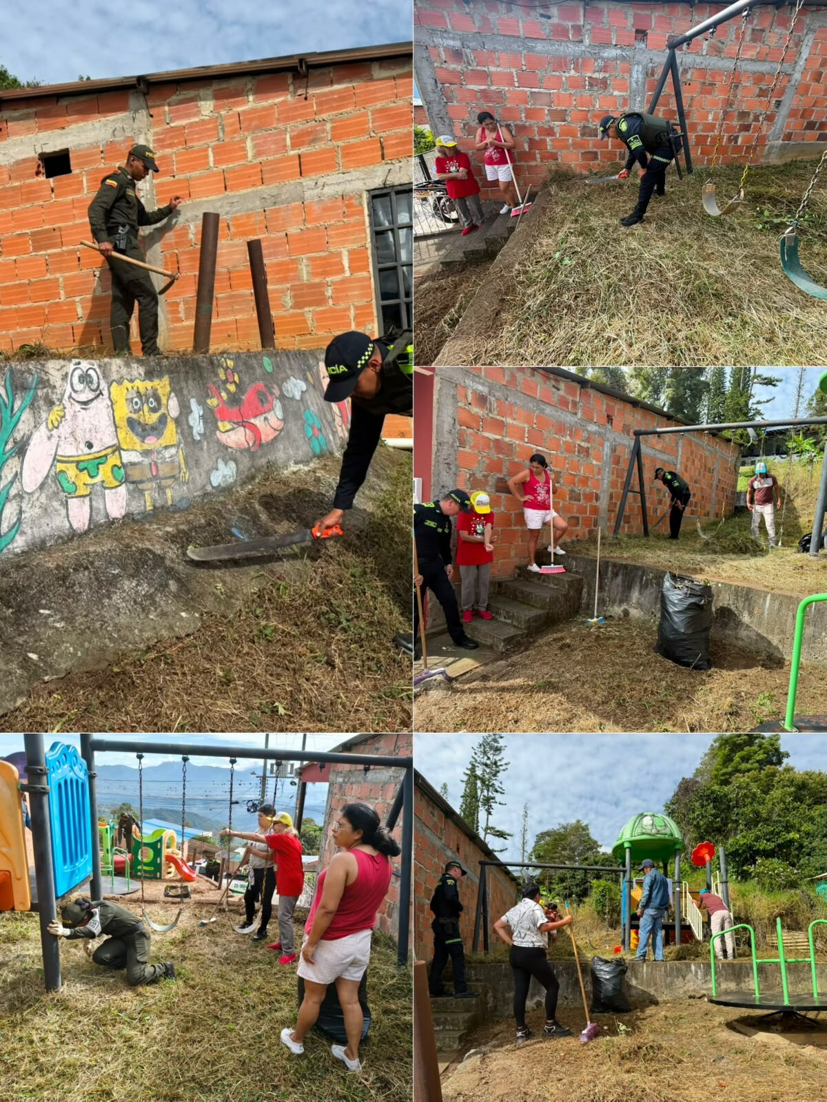Un parque de Icononzo cambió de aspecto tras una jornada comunitaria
