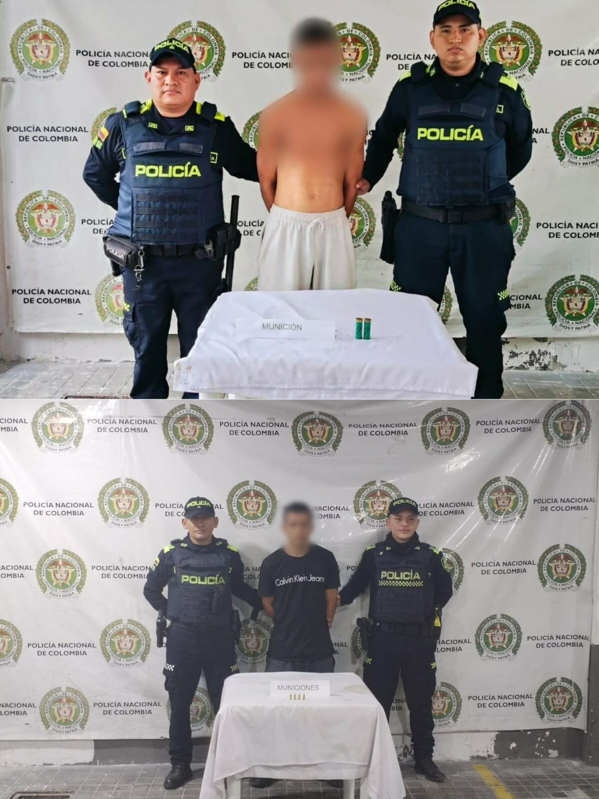 Dos capturas en Melgar dejan seis cartuchos incautados en controles policiales