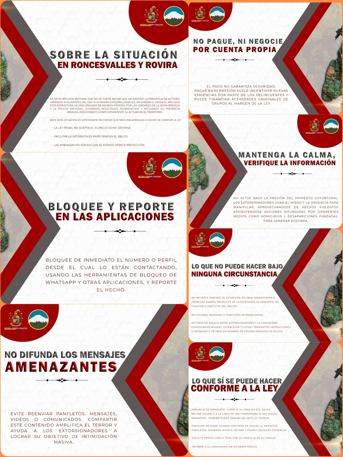 Alerta por extorsiones en Rovira y Roncesvalles