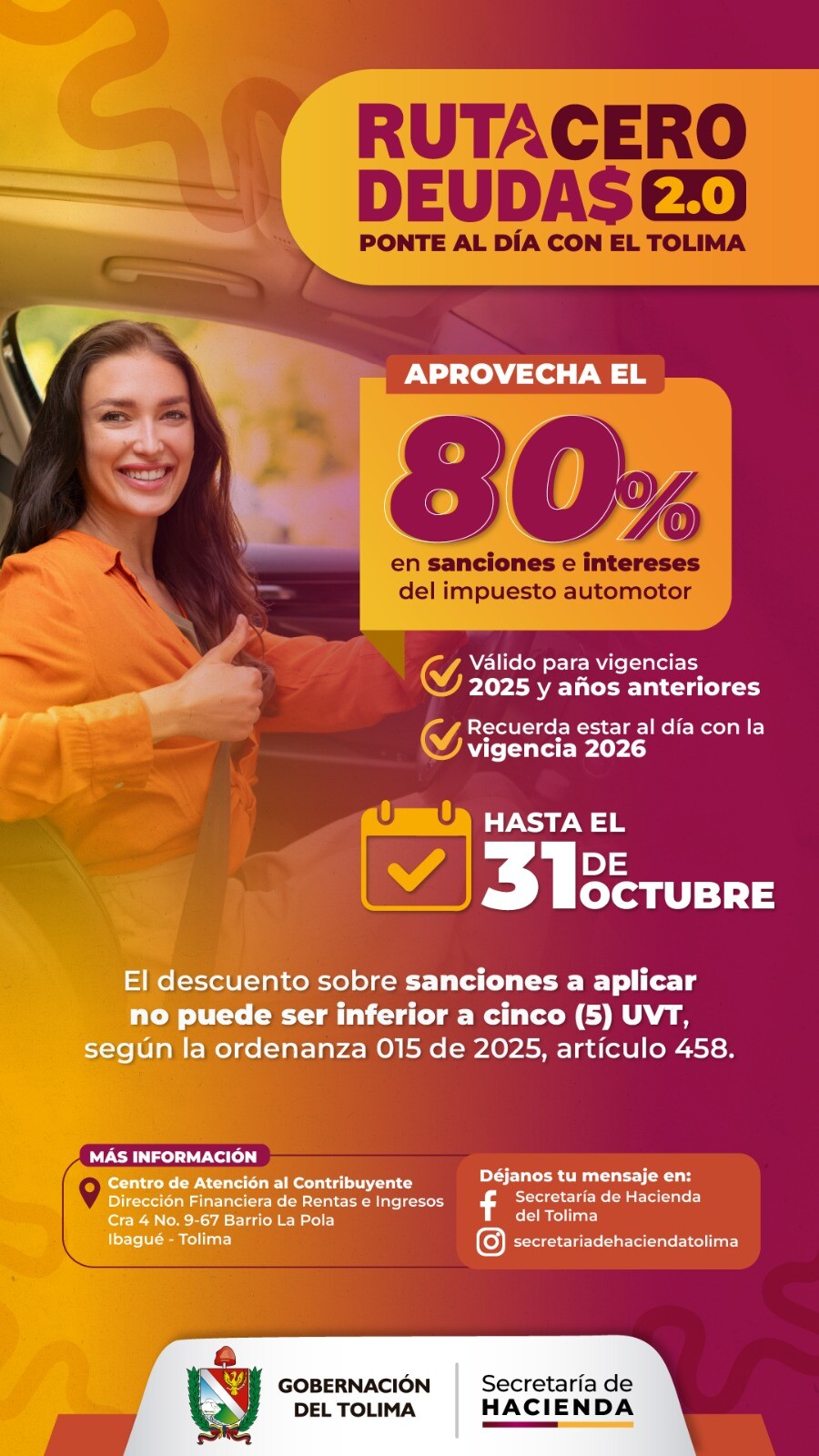 Ruta Cero Deudas 2.0: contribuyentes pueden acceder al 80% de descuento en sanciones e intereses del impuesto vehicular